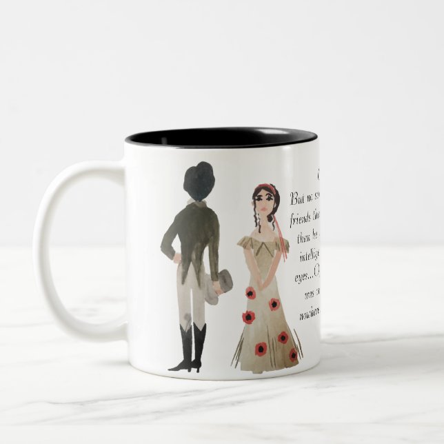 Pride and Prejudice Two-Tone Coffee Mug (Left)