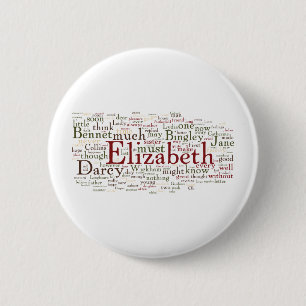 Pride and Prejudice Word Cloud 2 Inch Round Button