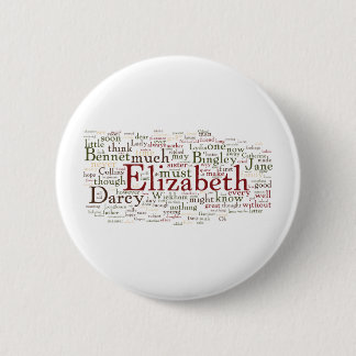 Pride and Prejudice Word Cloud 2 Inch Round Button