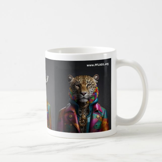 Pride Animals: Lion, Giraffe, Jaguar Coffee Mug (Right)