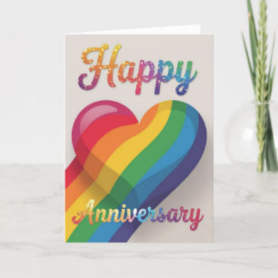 Pride Anniversary,Anniversary Card, happy annivers Holiday Card