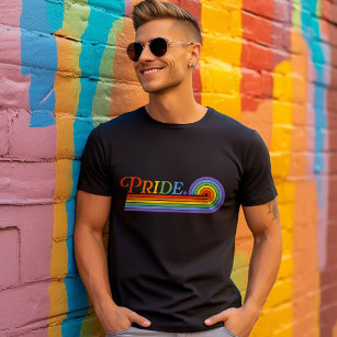 Pride Arc-en-ciel LGBTQ - T-shirt noir pour hommes