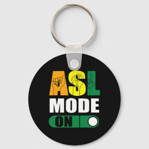 Pride Asl Mode On Proud Hand Sign Language Keychain