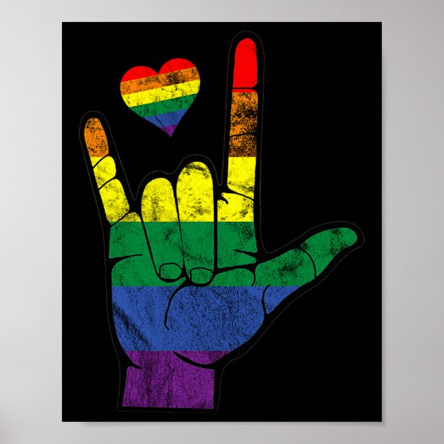 Pride Asl Sign Languages Lgbt Deaf Awareness Month (Front)