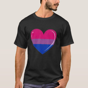 Pride Bisexual Flag Heart Love Wins Lgbt Proud T-Shirt