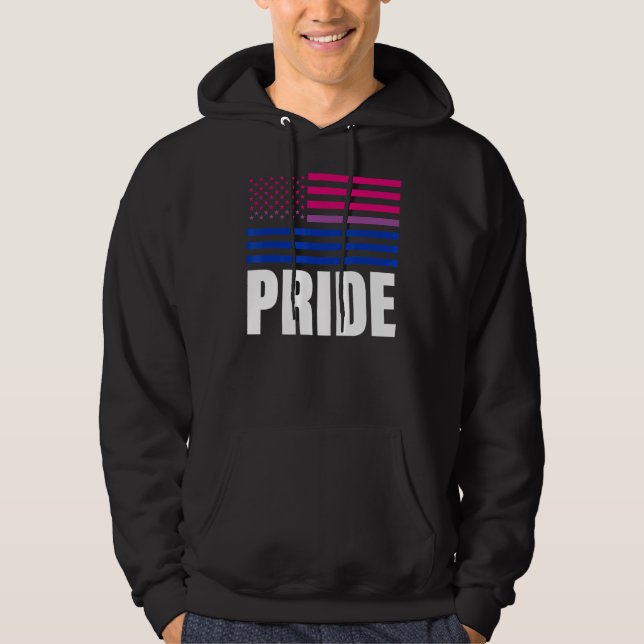 Pride Bisexual Flag Lgbt Gay Pride Hoodie (Front)