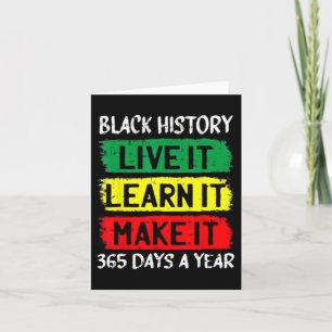 Pride Black History Month Clothing Woman Card