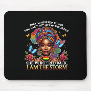 Pride Black Woman Retro I Am The Storm Inspiration Mouse Pad