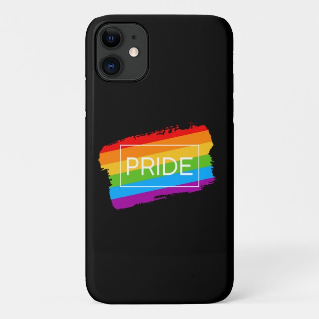 Pride Brushstroke Rainbow Case-Mate iPhone Case (Back)