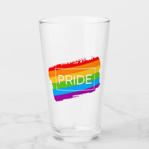 Pride Brushstroke Rainbow Glass