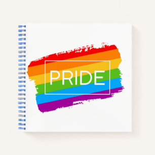 Pride Brushstroke Rainbow Notebook