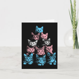 Pride Cats Transgender - Lgbt Trans Flag Cute Cats Card