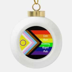 Pride Ceramic Ball Christmas Ornament