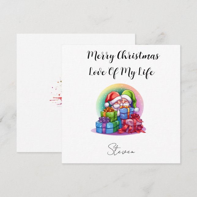 Pride Christmas Personalised Card (Front/Back)