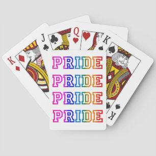 PRIDE College Font Playing Cards