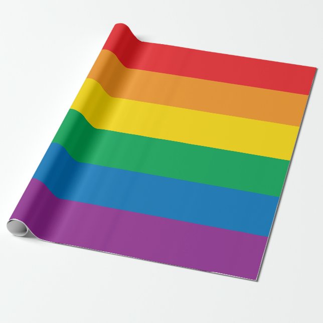 Pride | Colorful Rainbow Design Wrapping Paper (Unrolled)