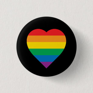 Pride   Colourful Rainbow Design 1 Inch Round Button