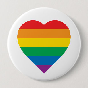 Pride Colourful Rainbow Design 4 Inch Round Button