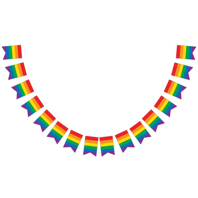 Pride | Colourful Rainbow Design Bunting Flags (All)