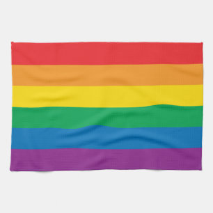 Pride   Colourful Rainbow Design Kitchen Towel