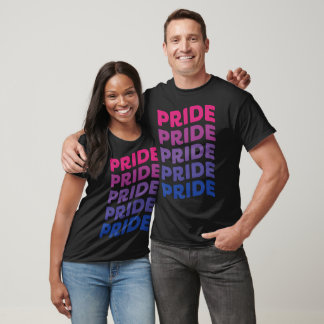 PRIDE (curved): Bisexual T-Shirt