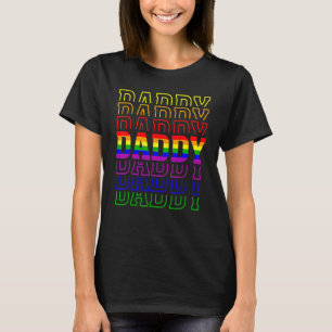 Pride Daddy  Proud Gay Lesbian Lgbt  Father's Dad T-Shirt