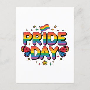 Pride day holiday postcard