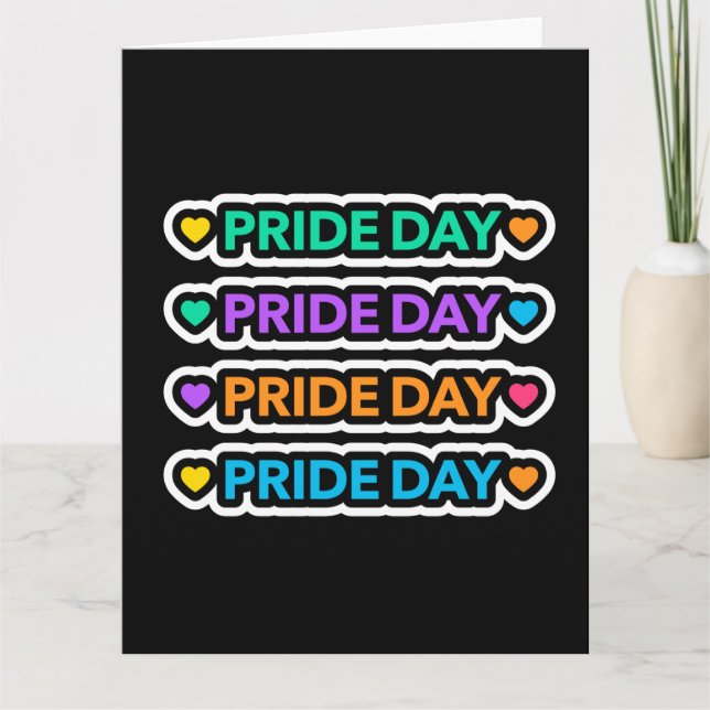 Pride day. LGBT+Pride. Rainbow heart.   Card (Front)