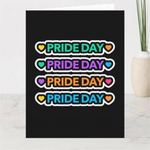 Pride day. LGBT+Pride. Rainbow heart. Card