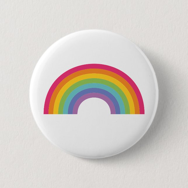 Pride Day Rainbow 2 Inch Round Button (Front)