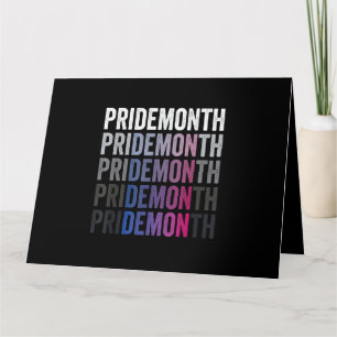 Pride Demon Bisexual Bi Pride Month LGBTQ Gay Lesb Card