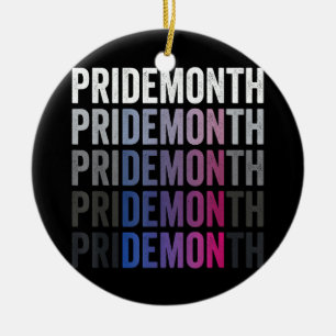 Pride Demon Bisexual Bi Pride Month LGBTQ Gay Lesb Ceramic Ornament