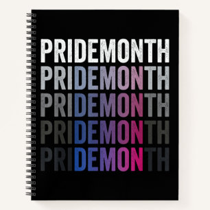 Pride Demon Bisexual Bi Pride Month LGBTQ Gay Lesb Notebook