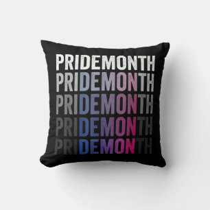 Pride Demon Bisexual Bi Pride Month LGBTQ Gay Lesb Throw Pillow