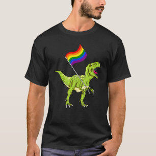 Pride Dinosaur LGBT Gay Lesbian Transgender Trans T-Shirt
