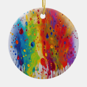 Pride Drip Pattern Ornament