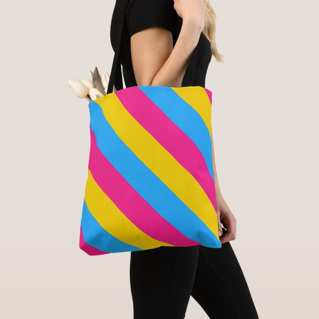 Pride Equal Rights Diversity Pans Inclusion Tote Bag (Close Up)