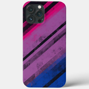 Pride Equality Bi Flag Grunge Stripes LGBTQIA iPhone 13 Pro Max Case
