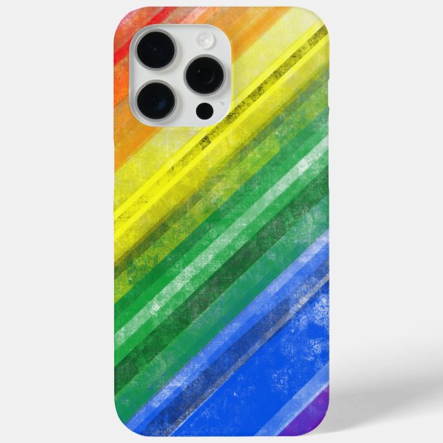 Pride Equality Gay Flag Grunge Stripes LGBTQ Case (Back)