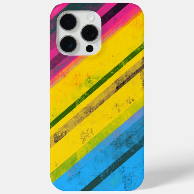 Pride Equality Pan Flag Grunge Stripes LGBTQIA Case-Mate iPhone Case (Back)