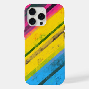 Pride Equality Pan Flag Grunge Stripes LGBTQIA iPhone 15 Pro Max Case