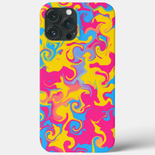 Pride Equality Pan Flag Marble Abstract Pattern iPhone 13 Pro Max Case