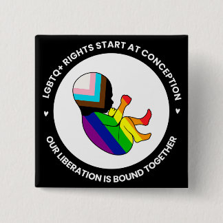 Pride Fetus Button (square)