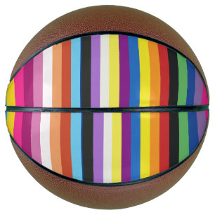 Pride Flag Colourful Stripes Pattern Basketball