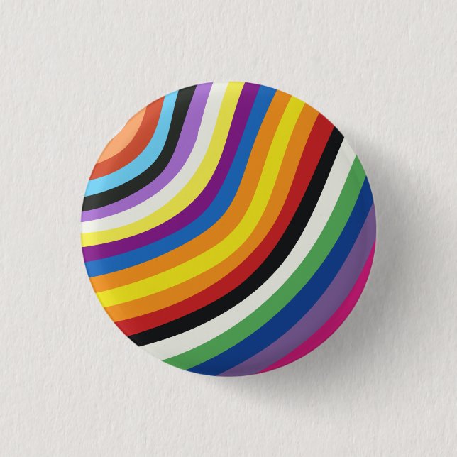 Pride Flag Colours   1 Inch Round Button (Front)