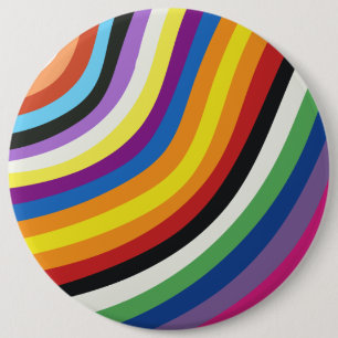 Pride Flag Colours 6 Inch Round Button