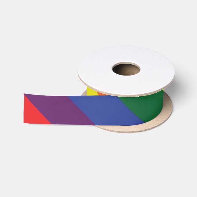 Pride Flag LGBT Satin Ribbon (Spool)