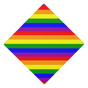 Pride Flag LGBTQIA+ Rainbow Colours Graduation Cap Topper