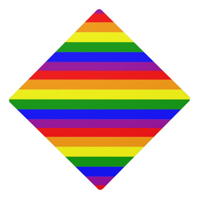 Pride Flag LGBTQIA+ Rainbow Colours Graduation Cap Topper (Front)