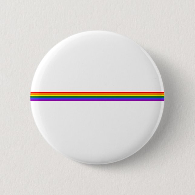 Pride flag rainbow custom   Button pin Badge (Front)